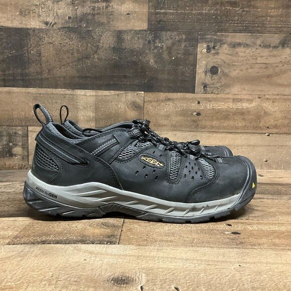 KEEN Utility Flint Black Low Steel Toe Work Safety Shoes - Men’s 13EE W1 - Picture 1 of 7